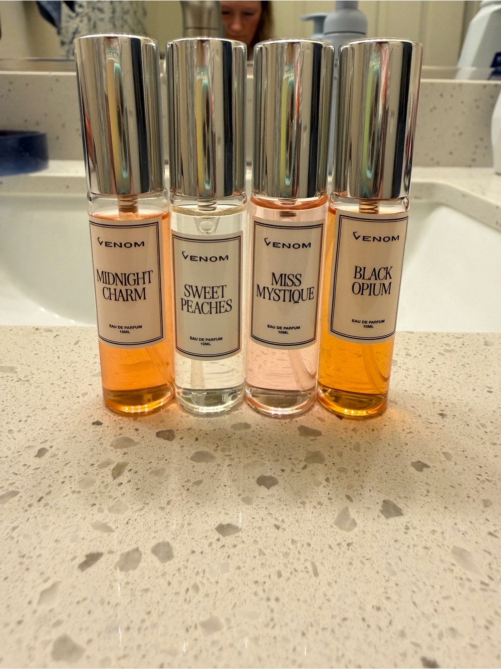 4 Brand New Travel Bottles Of Venom Perfume